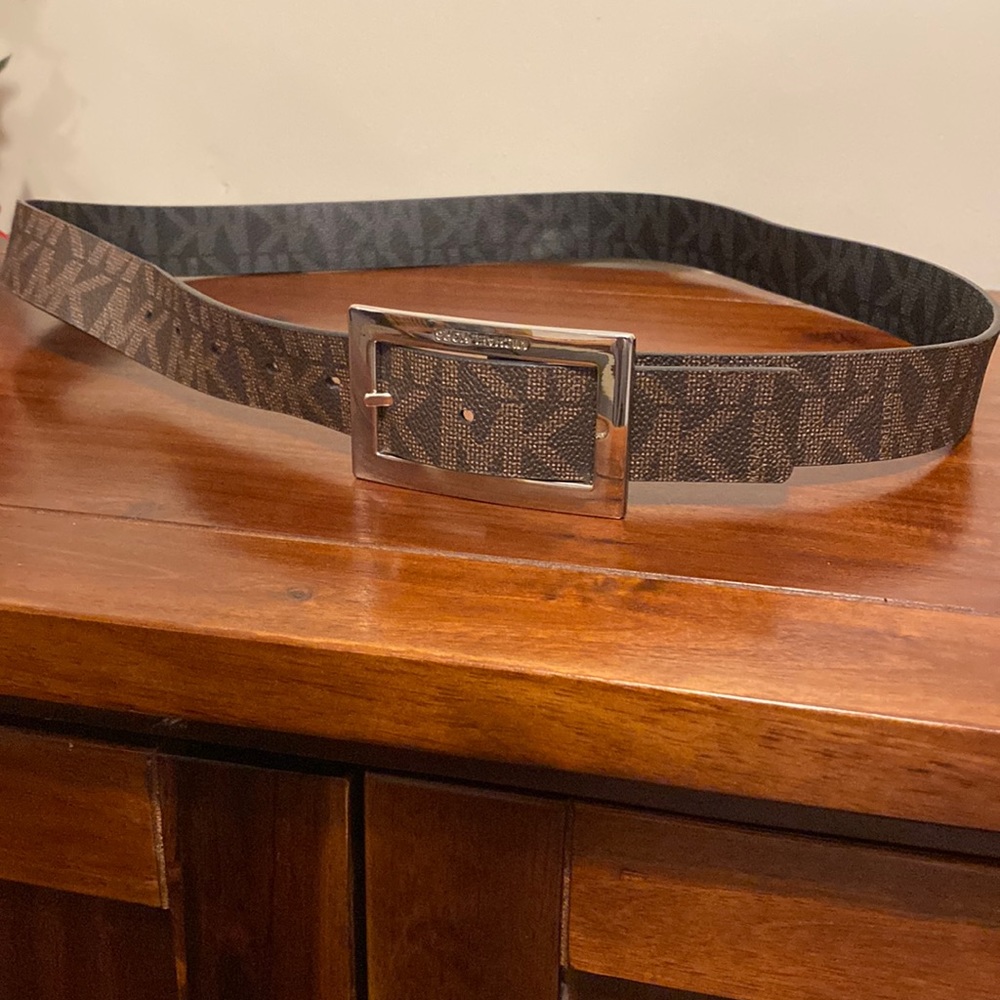 Michael Kors reversible belt, black one side and brow on other side, size L/XL